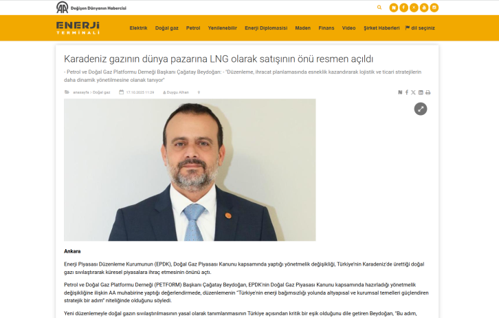 Karadeniz gazının d&uuml;nya pazarına LNG olarak satışının &ouml;n&uuml; resmen a&ccedil;ıldı